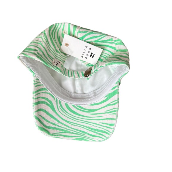 NWT Billabong Green Zebra Print Pipe Dad Hat - Picture 6 of 7
